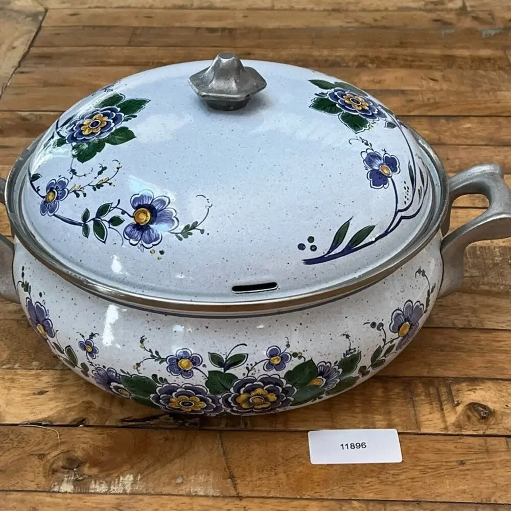 Vintage Asta Enamel Casserole Pot Lid 10.25